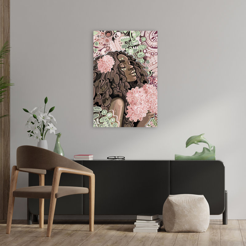 Kanai - art figuratif multicouleur, H 36 po x l 24 po