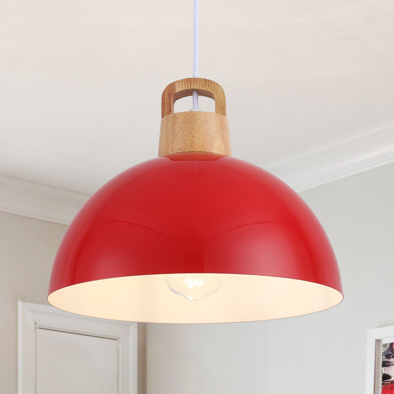 Joylin 11.81" Single Pendant, Rouge