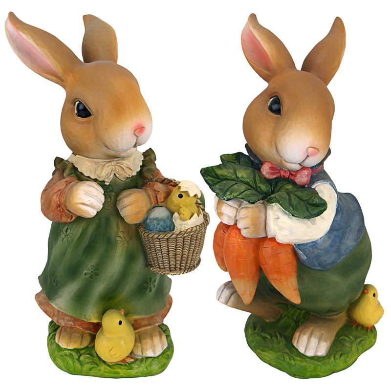 Ensemble de statue mère et père Bunny Hop Lane 2 pièces