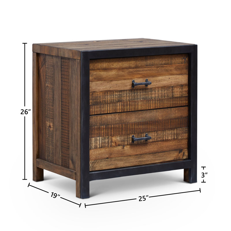 Caz 25'' W Solid Wood Nightstand