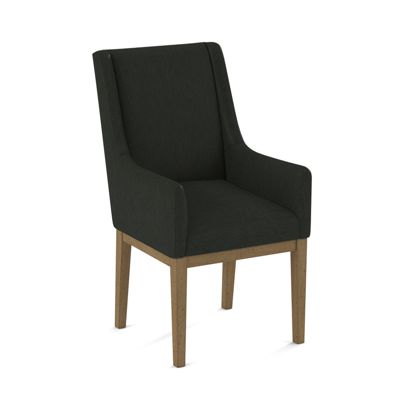 Upholstered Arm Chair, Salvador Asphalt, White