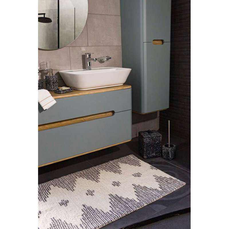 Ladera Cotton Bath Mat, Gray