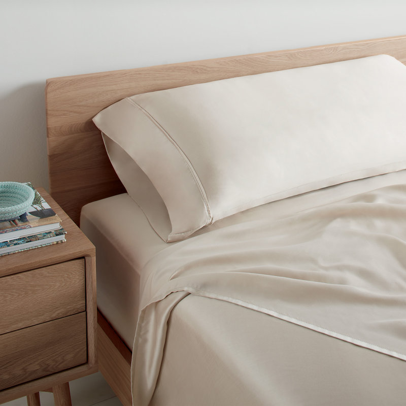 Eucalyptus Tencel Sheet Set TENCEL Solid Colour Sheet Set, Full/Double, Beige