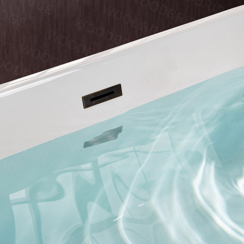 54'' x 30'' Freestanding Soaking Acrylic Bathtub, Oil Rubbed Bronze