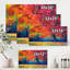 «Vibrant Red Tree in Autumn Landscape», peinture sur toile-59757550-59786991