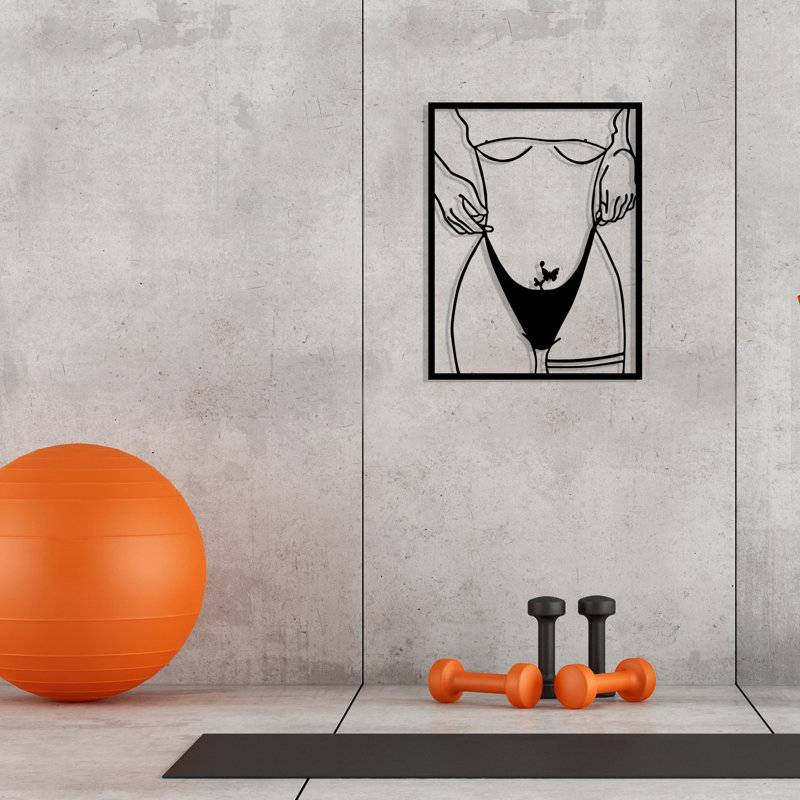 Élégant accessoire mural décoratif en métal, finition noire, 15,7 po x 20,5 po | Fabrication 100% métal, épaisseur: 0,05 pouce | Parfait pour la décoration intérieure, le design moderne et l'intérieur / extérieur