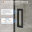 Porte de douche sans cadre 72 po x 48-60 po, verre trempé de 6 mm avec poignées-121602476
