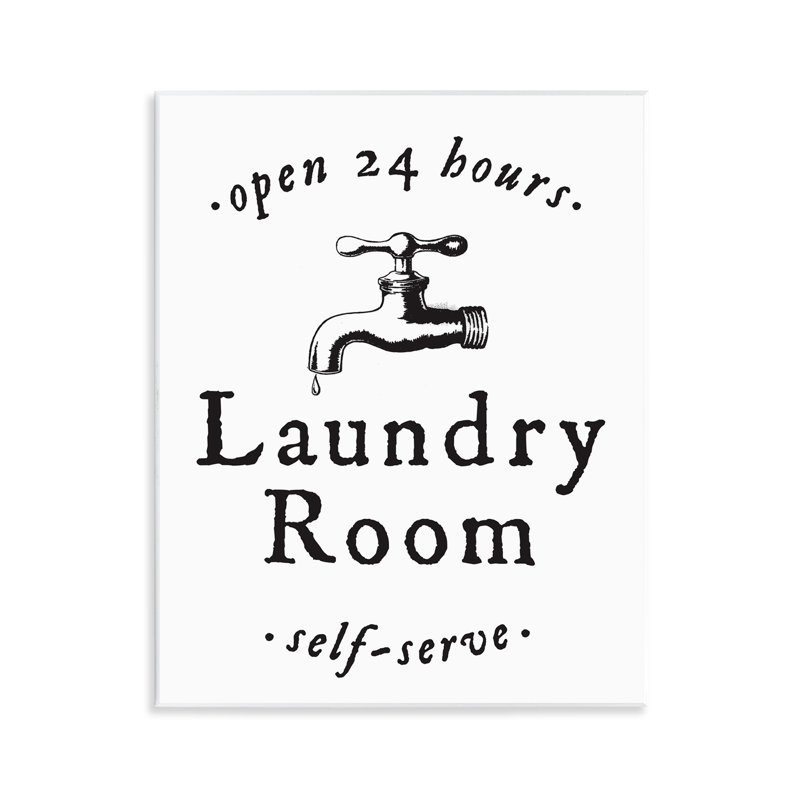 «Self Serve Laundry», art mural par lettres et doublures
