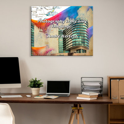 Artsy Quote "Photography is my only language." By Andre Kertesz Gallery Wrapped Canvas