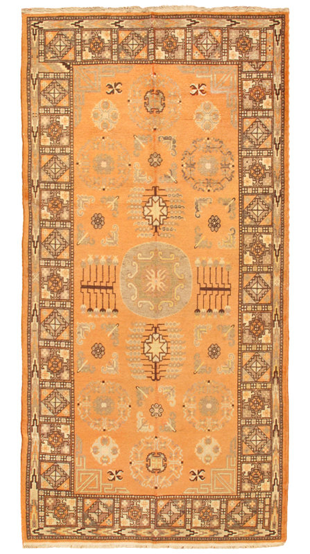 Antique One-of-a-Kind Runner 4'7" X 9'3" Hand Knotted Area Rug