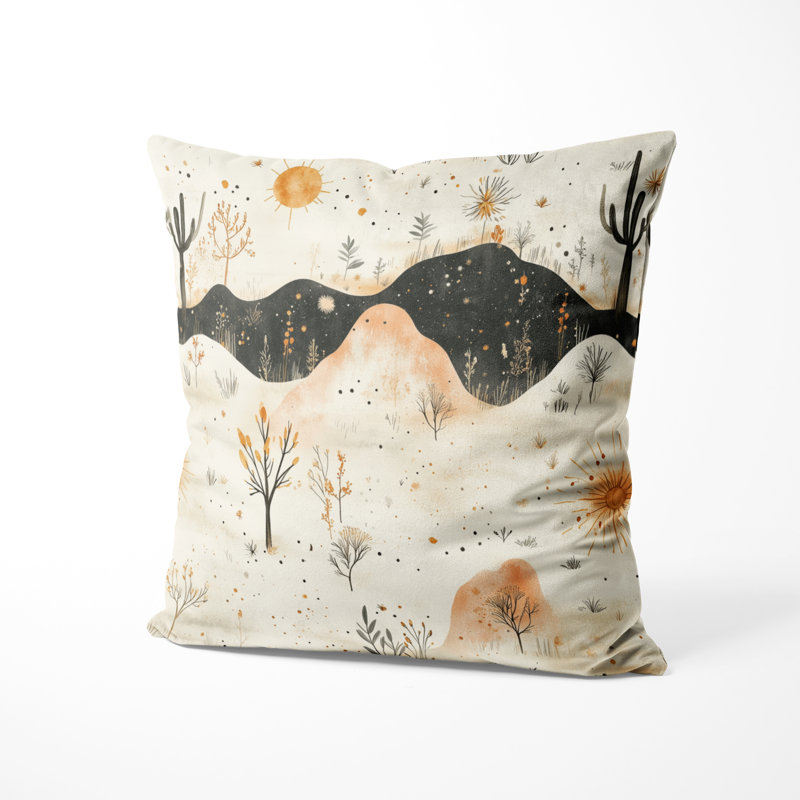 Coussin décoratif abstrait Abstract, H 16 po x l 16 po