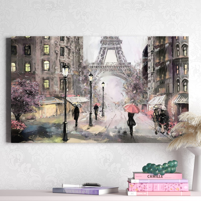 " Paris Streets II ", 18" H x 30" W x 1" D
