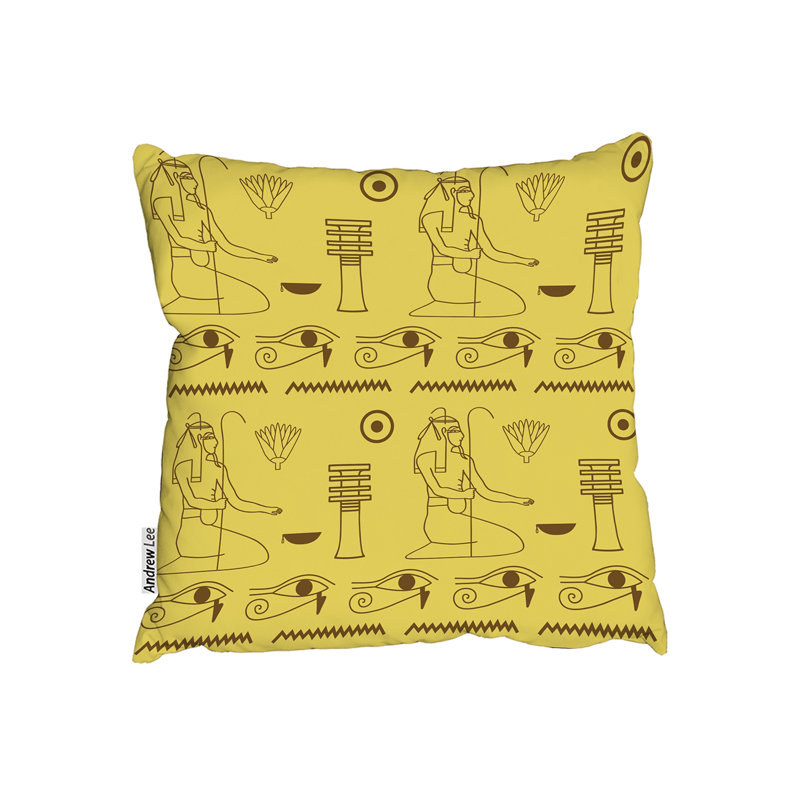 Egyptian Hieroglyphics Cushion Cover, 60cm x 60cm