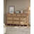 10-Drawer Rattan Dresser With Wheels ,Walnut
