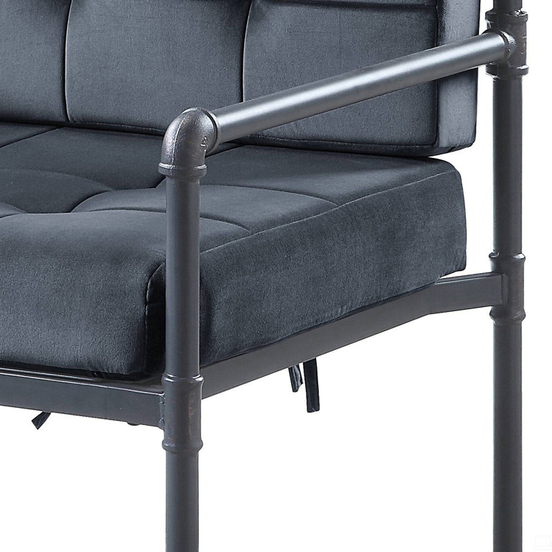 Chaise d'appoint à dossier coussiné
