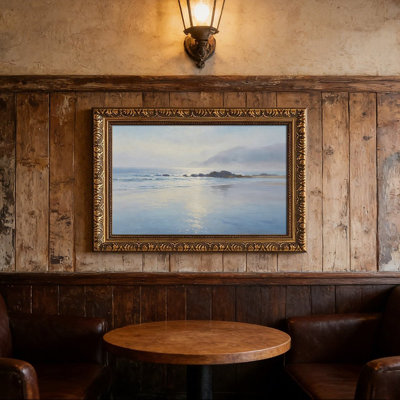 Cadre mural Serene Coastal LandOrnate - cadre décoratif doré pour art