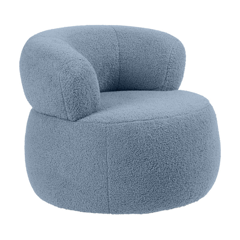 ECR4Kids Sophie Sherpa Toddler Accent Chair, 13.5in Seat Height, Kids Furniture, Blue