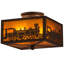 Rustic Lodge 2 - Light Semi Flush Mount