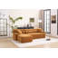 Canapé modulaire convertible en méridienne, canapé modulaire en éponge à compression complète pour le salon en appartement, 3 places avec chenille grain de bois, 2 coussins inclus-1412083621