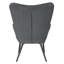 Nevin Velvet Lounge Chair With Footstool-697624247