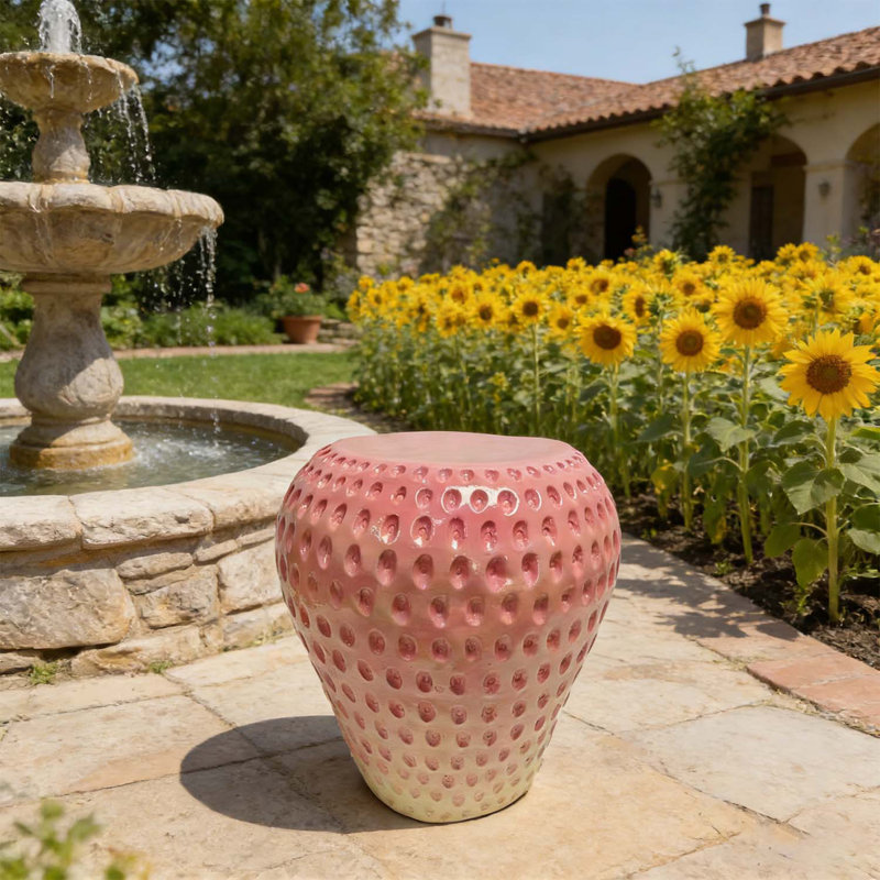 Strawberry Fruit End Table, Pink