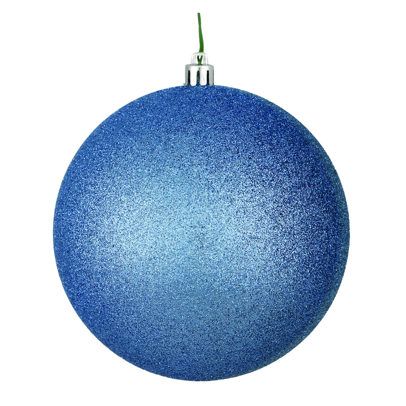 Holiday Décor Ball Ornament, 3" H x 3" W x 3" D, Periwinkle Glitter