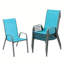 Chaises de patio empilables, tissu Textilène durable avec accoudoirs, cadre en métal robuste, chaises de salle à manger d'extérieur ergonomiques à séchage rapide pour la cour arrière et le bord de la piscine (bleu ciel, 6 pièces)-126637971-126637973