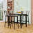 Bar Table Set with 4 Bar Stools