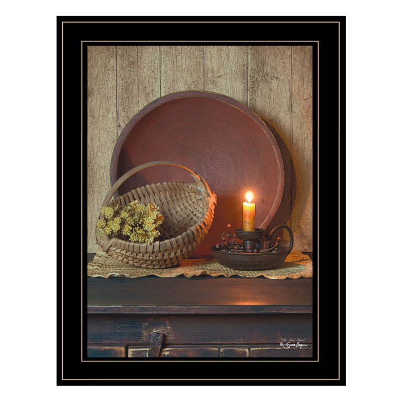 «The Red Basket» par Susie Boyer, reproduction encadrée prête à être accrochée, H 15 po x l 1 po x P 19 po