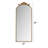 58"X24" Arched Full Body Hanging Wall Mounted Mirror With Vintage Ornate Carved Applique On Top-1315694795