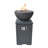 Athislus 38" Outdoor Concrete Column Fire Pit 40,000 BTU - Includes Lava Rocks and PVC Cover-1072230692