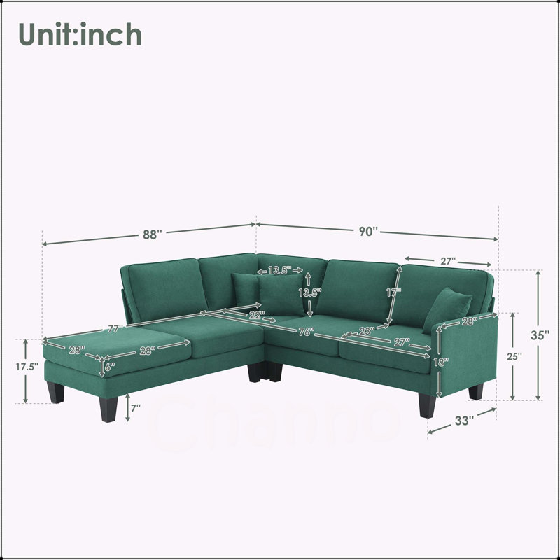 Ensemble de canapé-lit modulaire 87 po