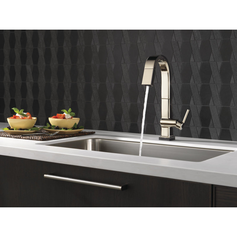 Pivotal Single Handle Pull Down Touch Bar Faucet, Polished Nickel