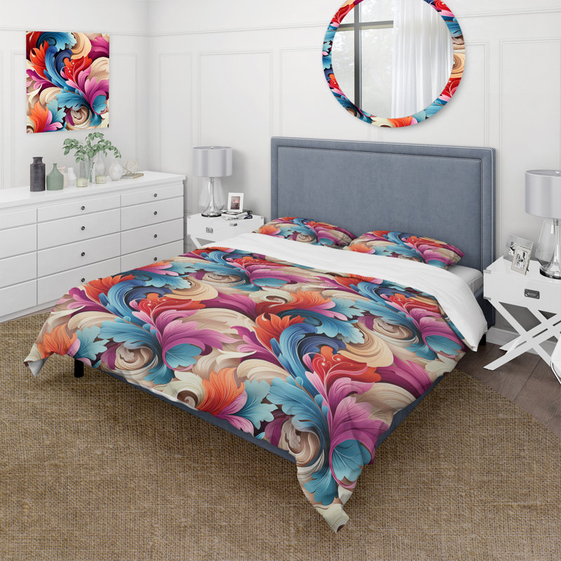 Retro Vibes Paisley Pattern - Ensemble de housse de couette à motif cachemire