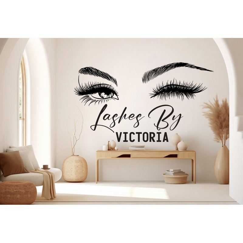 Brow cils Studio cils autocollant mural salon de beauté cadeaux cils autocollants spa femmes maquillage cadeau unique, Oui