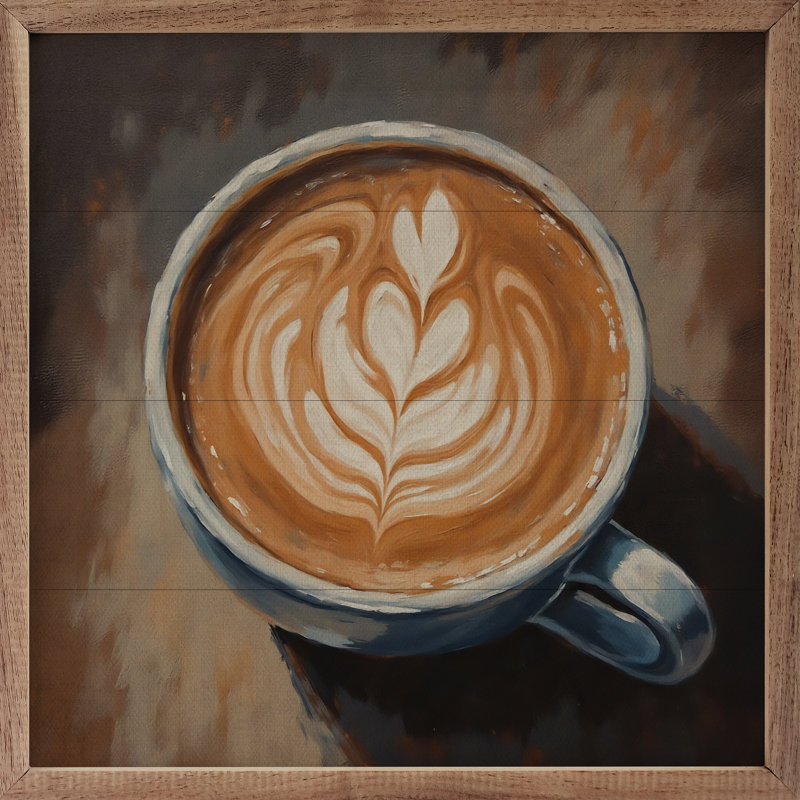 Art au latte, H 8 po x l 8 po