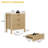 27.56" Tall 3-Drawer Nightstand (set Of 2)-628540946