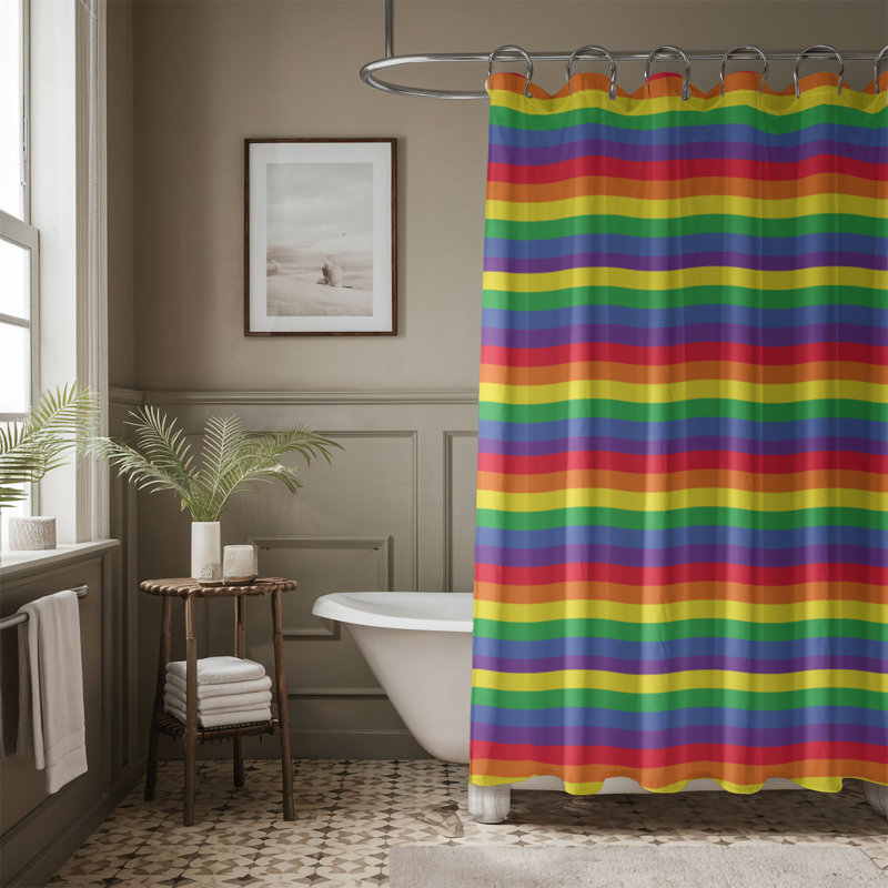 Rideau de douche Groovy Arc - Premium, H 74 po x l 71 po