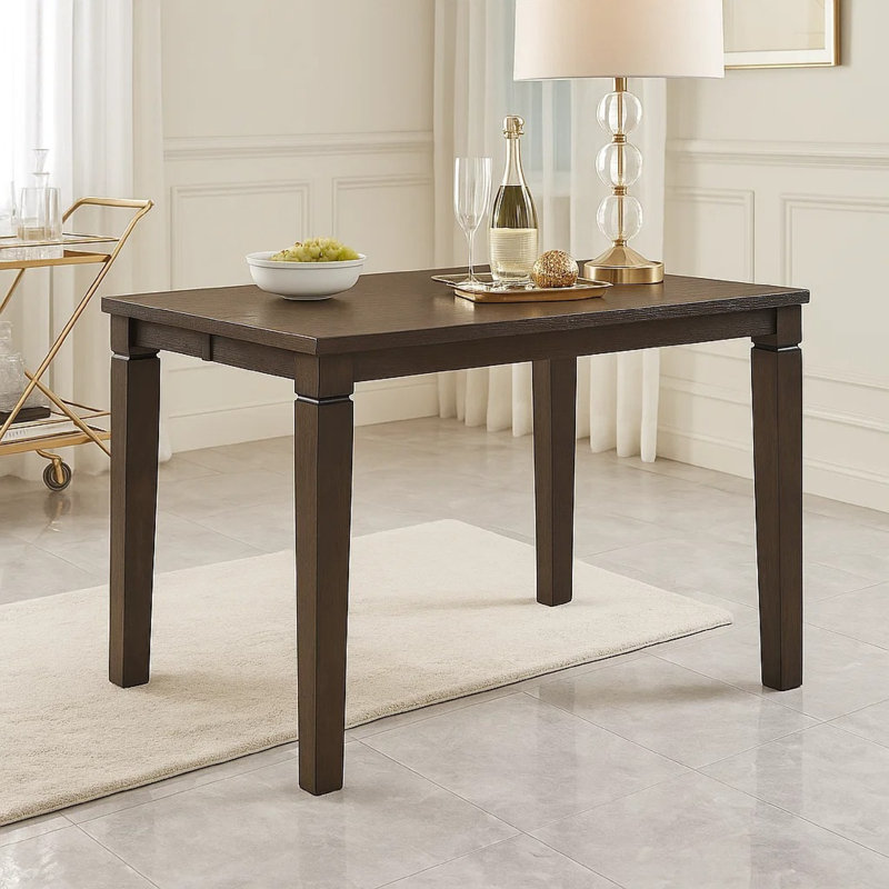 Table à hauteur de comptoir Voxy avec rallonge amovible, 36 à 54 po, brun espresso, H 36,5 po x l 54 po x P 54 po