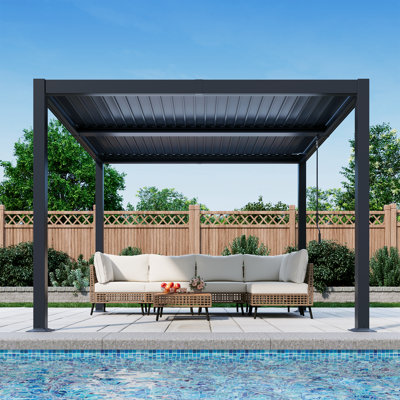 10 pi. L 10 pi. Pergola en aluminium