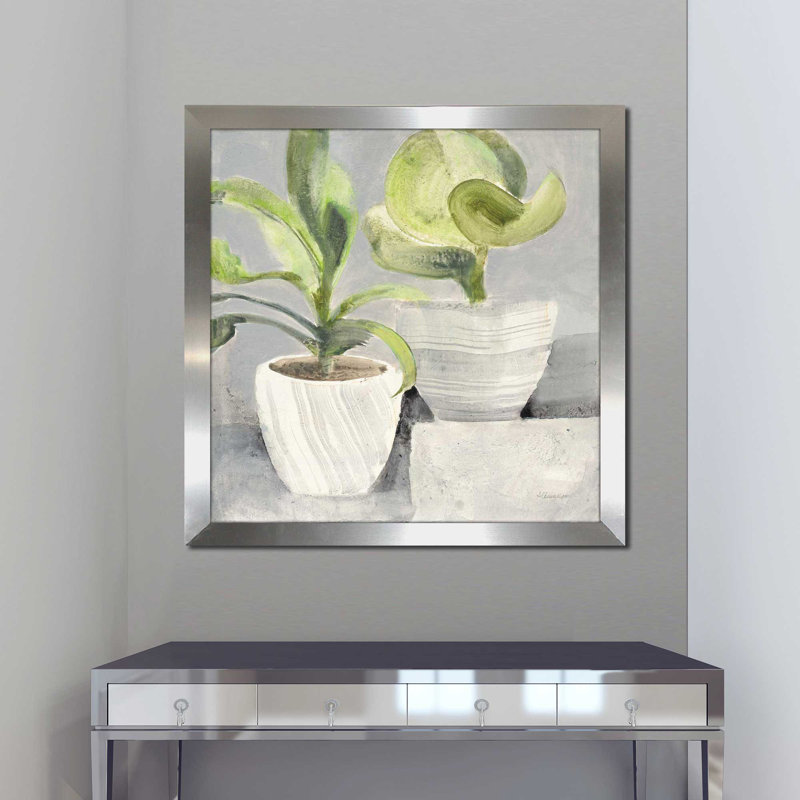 Nature morte - Peinture, Encadrement argenté, H 31,5 po x l 31,5 po x P 1 po