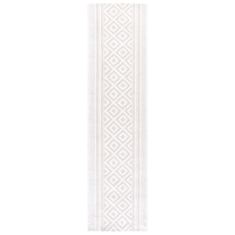 Tapis ivoire / beige Capri 706, Tapis de couloir 2 pi 3 po x 9 pi