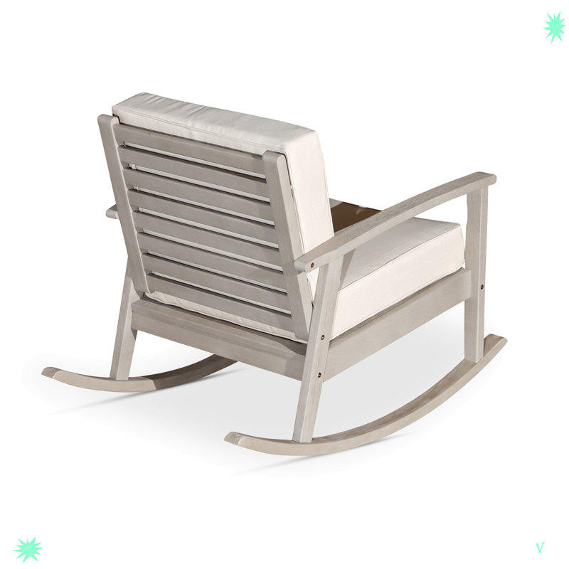 Méridienne d'extérieur en bois Toph, Gris, Rouge