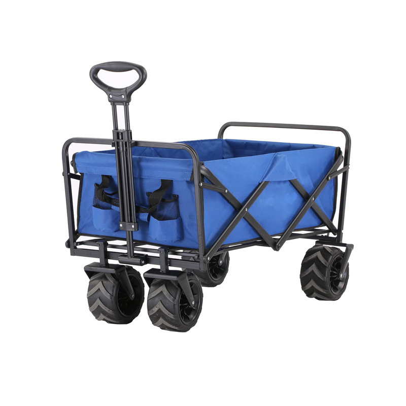 Chariot de chariot pour l'extérieur, H 10 po x l 31,5 po x P 18 po, Bleu