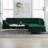 Addilynn Velvet L-Shaped Sectional-181686603-181686602