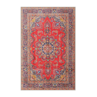 Tapis décoratif rouge jaydn oriental