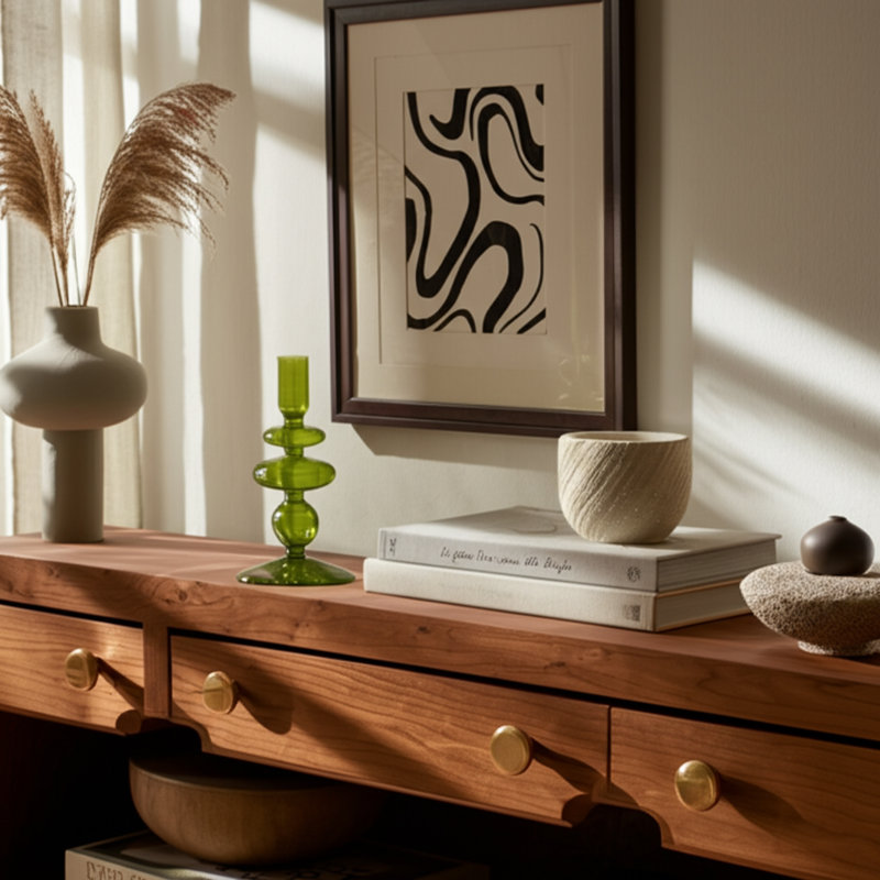 Candlestick Holder, Green