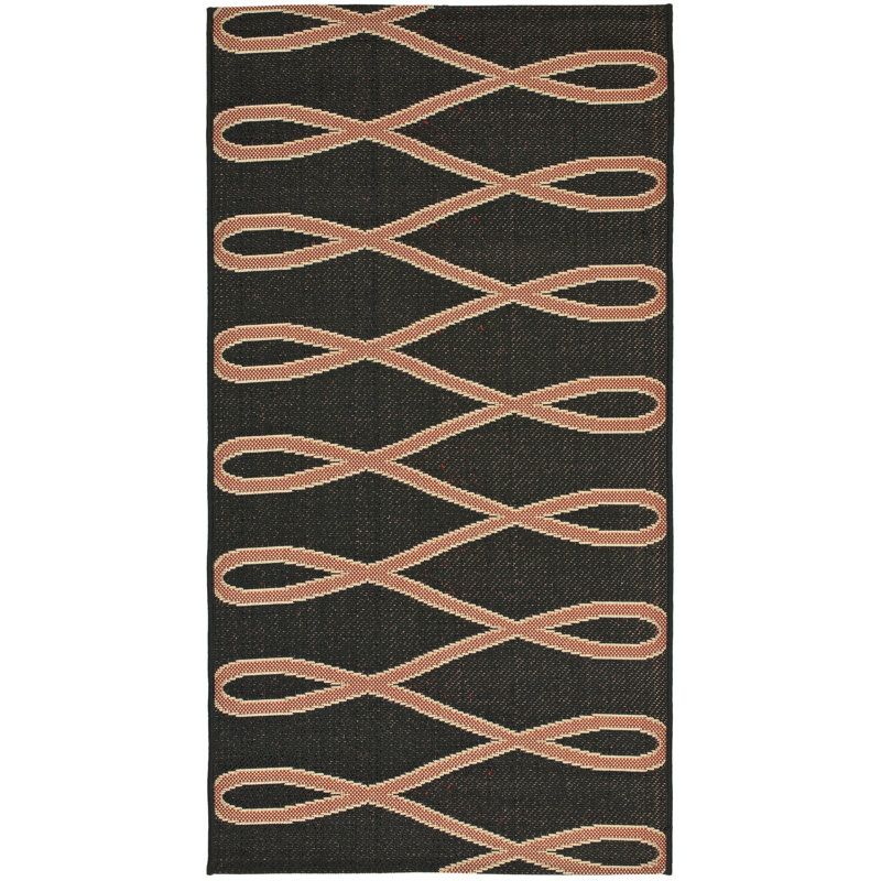 Tapis d'intérieur / extérieur à motif géométrique Sherree Performance, Rectangle 2'7" x 5'