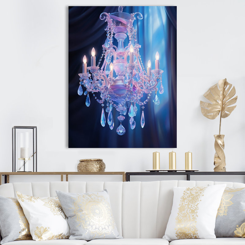 Culson Chandelier Ethereal Glow II, reproduction d'art sur toile, H 20 po x l 12 po x P 1 po, Toile tendue