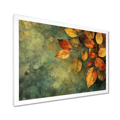 «Leaves Brown Forest Tranquility III - Leaves», impressions encadrées